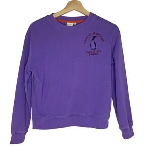 NWOT Mini Boden 11/12 Purple Animal Endangered Species Sweatshirt